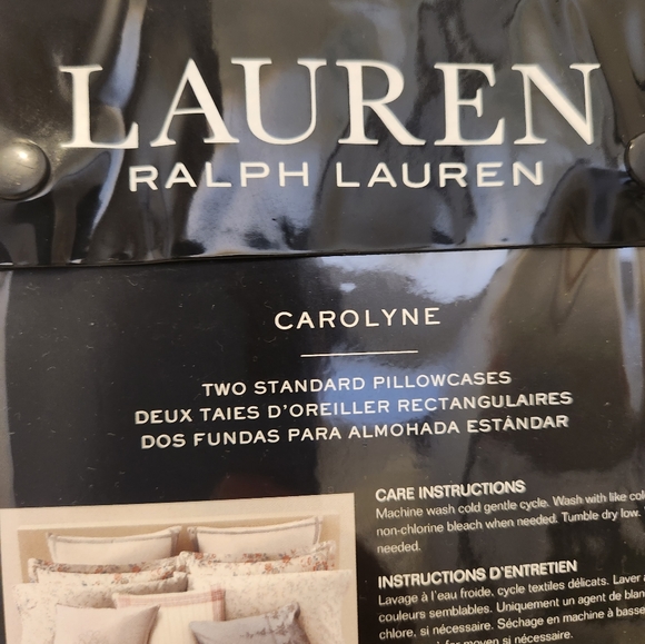 Lauren Ralph Lauren Carolyne Vine Cotton Two Standard Pillowcases - Picture 7 of 10